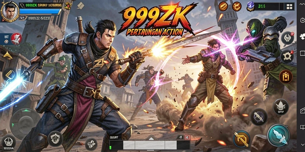 Screenshot gameplay seru dari 999ZK yang penuh aksi.