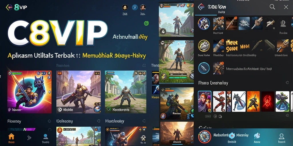 Tangkapan layar utama C8VIP menampilkan antarmuka pengguna yang ramah dan fitur unggulan.