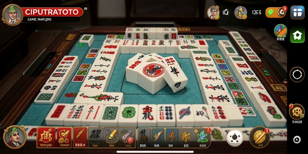 Tampilan gameplay seru CIPUTRATOTO dengan ubin Mahjong.