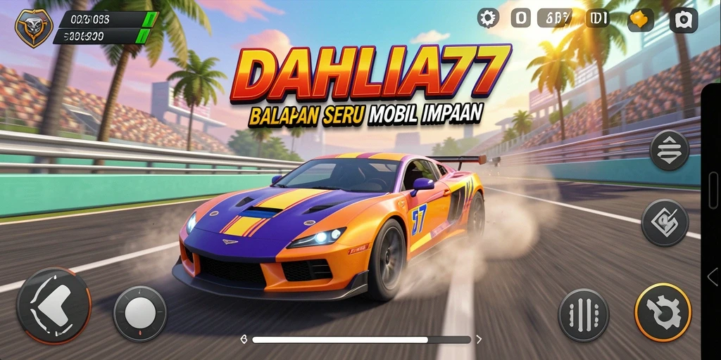 Tampilan balapan seru DAHLIA77 dengan mobil beragam.