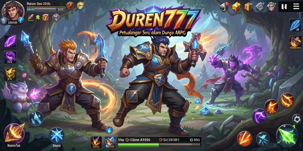 Screenshot DUREN777 menampilkan aksi pertarungan yang mendebarkan di dunia ARPG.