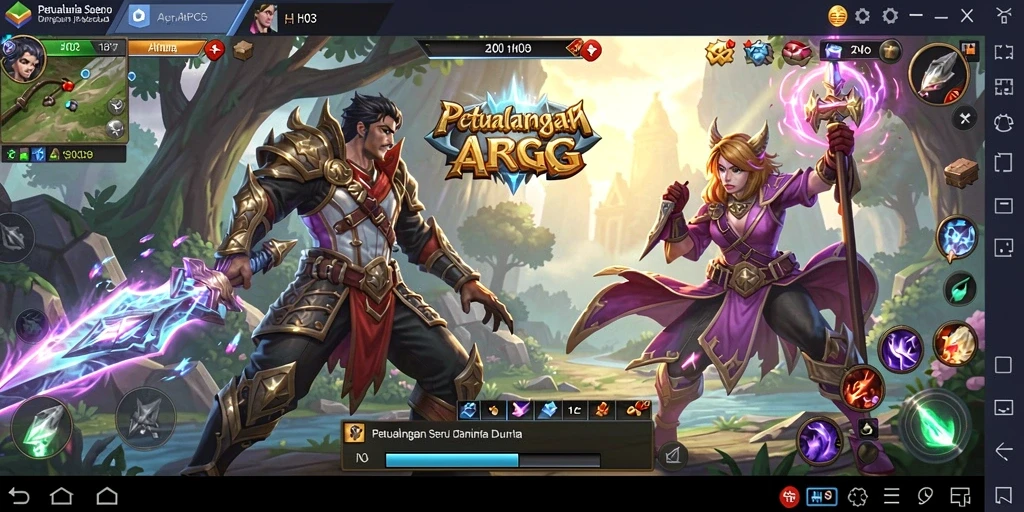 Tampilan gameplay H03 yang penuh aksi di dunia ARPG yang menakjubkan.