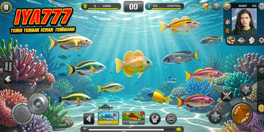 Screenshot gameplay IYA777 menampilkan aksi seru Tembak Ikan yang mendebarkan.