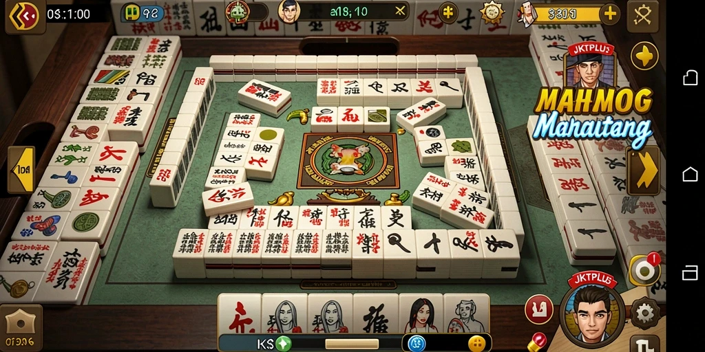 Tampilan gameplay Mahjong yang menarik di JKTPLUS.