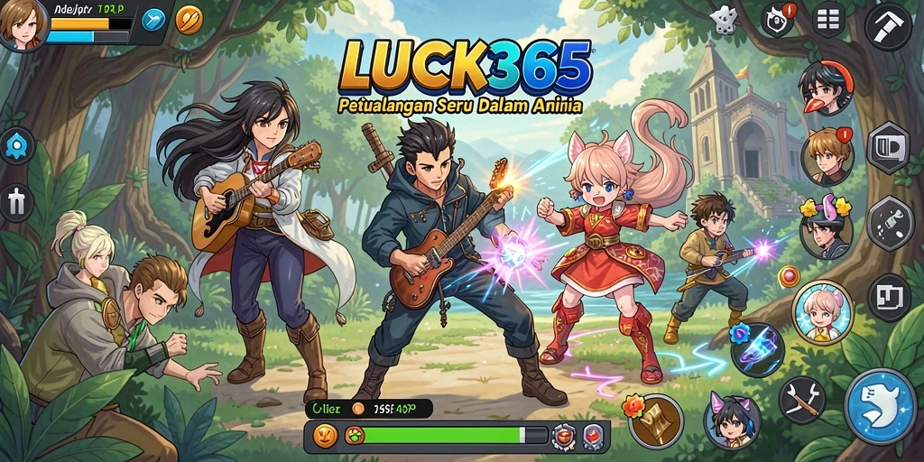 Tangkapan layar gameplay seru dari LUCK365 dalam dunia Anime.