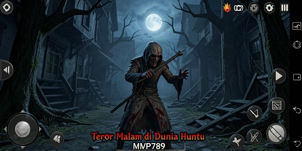 Tangkapan layar gameplay MVP789 menampilkan kengerian malam yang mendebarkan.