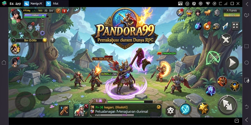 Gameplay RPG PANDORA99 yang seru dan penuh aksi.