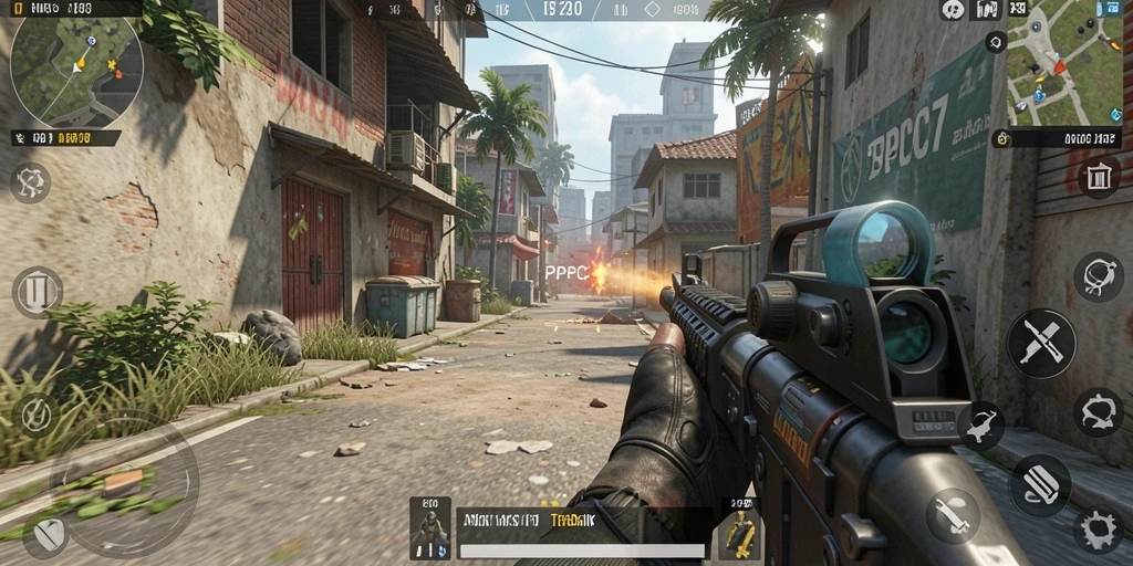 Tampilan gameplay seru di PCPC7 dengan aksi menggugah adrenalin.