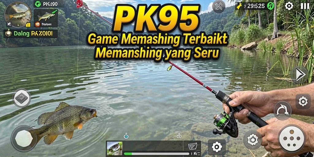 Gameplay PK95 dengan aksi memancing yang seru dan grafis yang memukau.