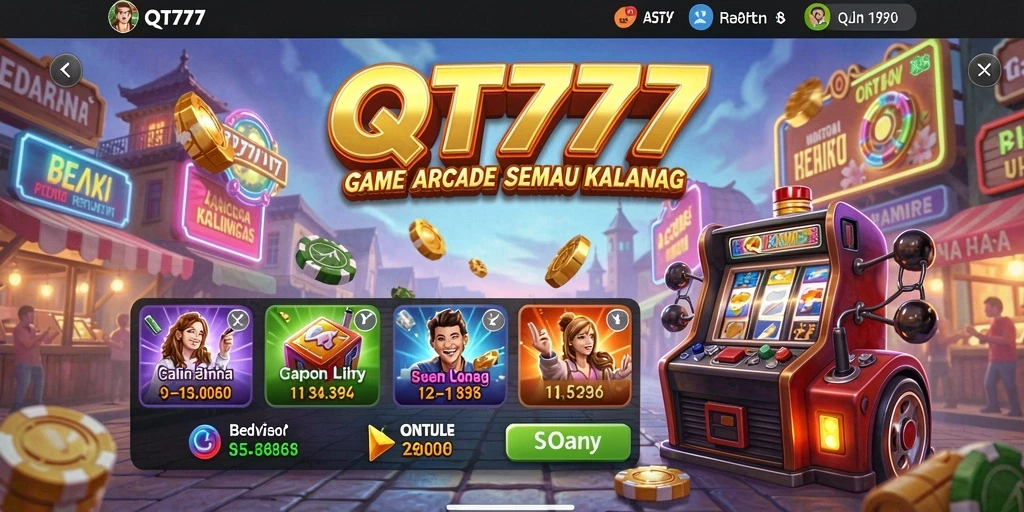 Tampilan gameplay QT777 yang mengasyikkan dan penuh aksi Arcade.
