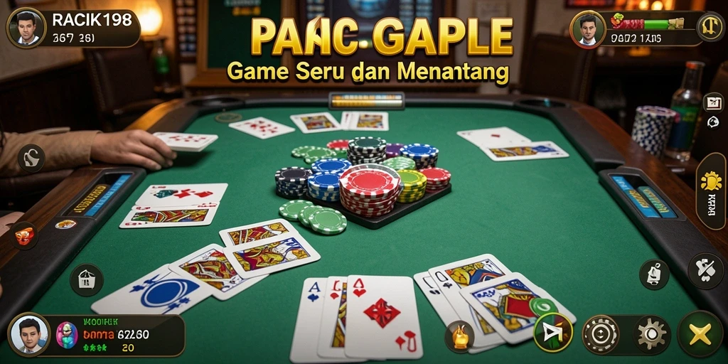 Screenshot gameplay Gaple yang seru dan menyenangkan.