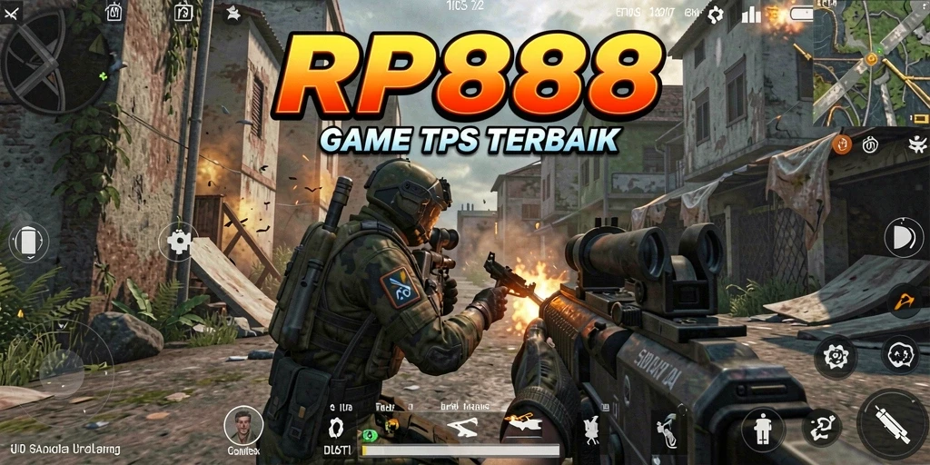 Tangkapan layar gameplay RP888 dengan aksi tembak-menembak yang intens.