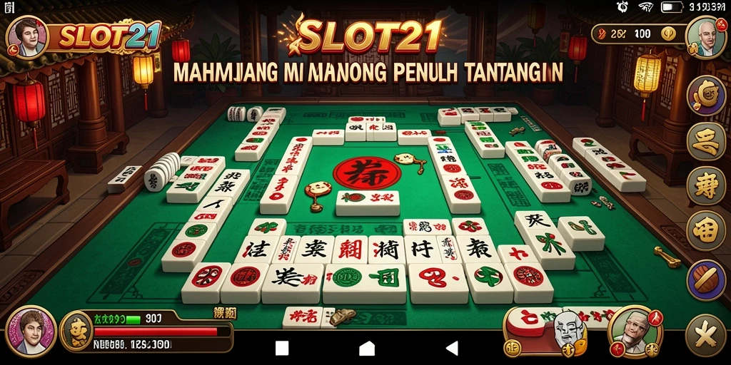 Screenshot gameplay Mahjong di SLOT21 yang menegangkan.