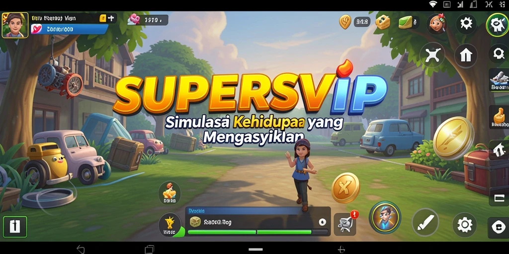 Tampilan gameplay SUPERSVIP yang realistis dan penuh warna.