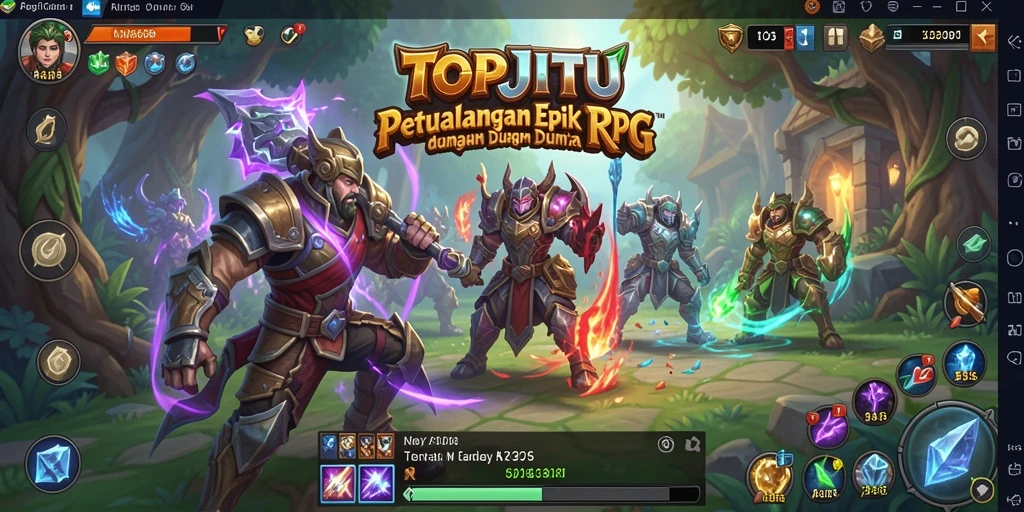 Tampilan utama permainan RPG yang mendebarkan di TOPJITU.