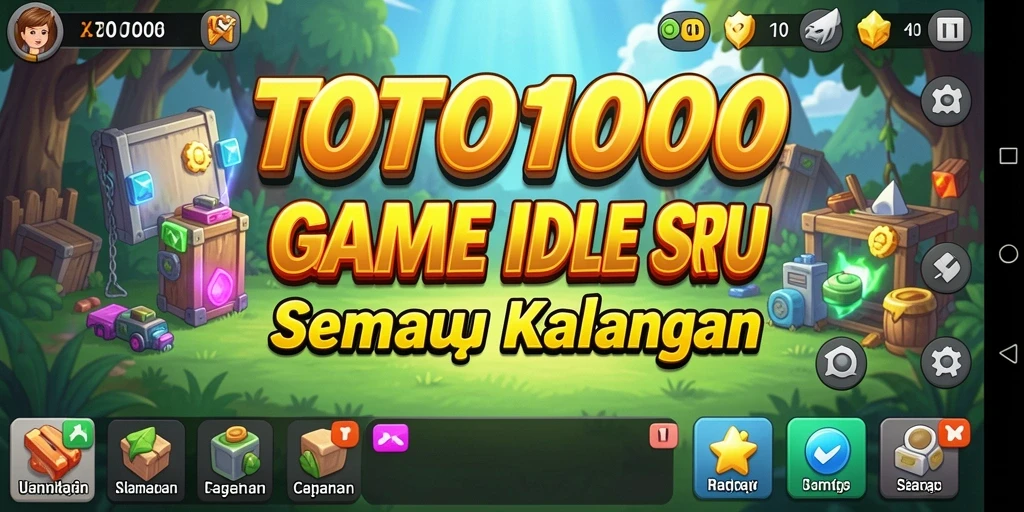 Tampilan gameplay TOTO1000 yang menarik dan penuh warna.