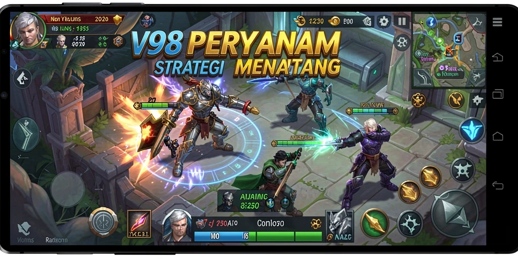 Tampilan gameplay menarik dari permainan strategi V98.