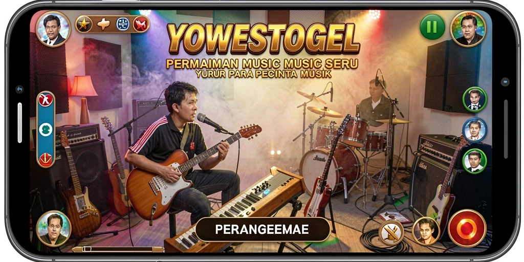 Tampilan gameplay seru dalam YOWESTOGEL dengan koleksi musik yang beragam.