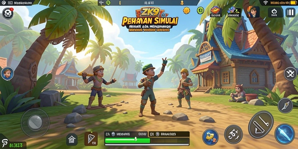 Tampilan gameplay ZK9 yang nyata dan interaktif.
